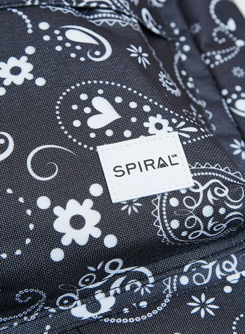 Spiral Paisley Print Backpack