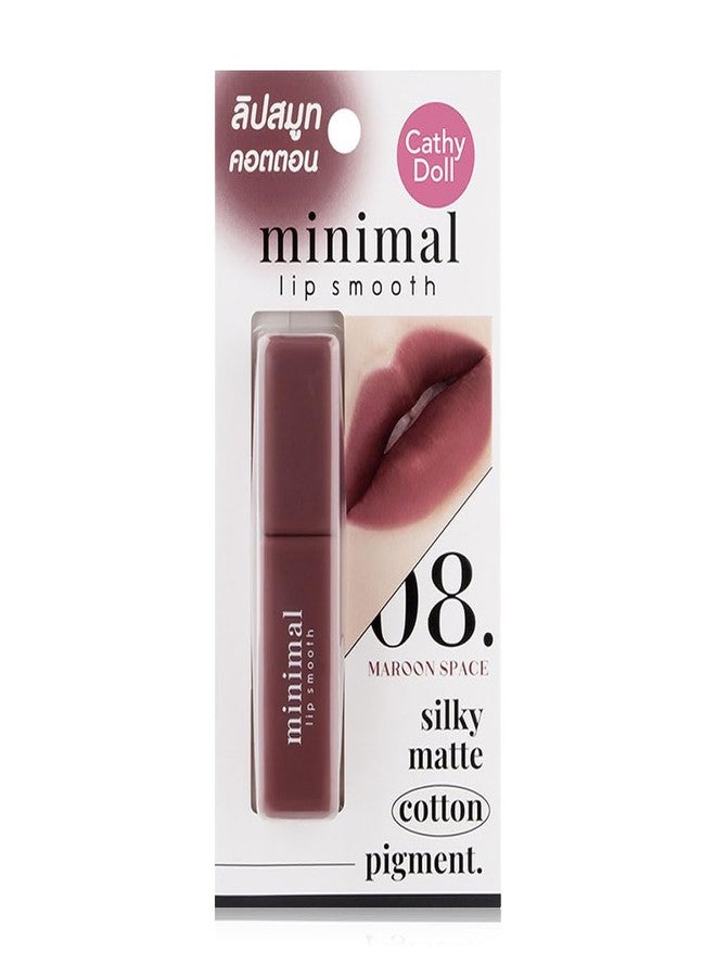 VIRAVIN HOUSEWARE Cathy Doll Minimal Lip Smooth Silky Matte Lipstick, 08 Maroon Space, Cotton Pigment - Image 4