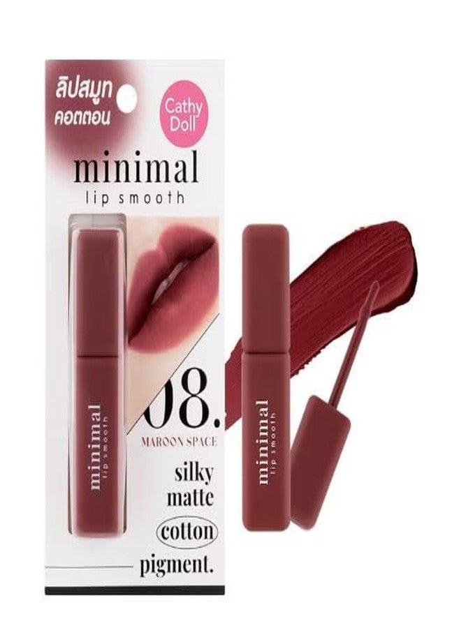 VIRAVIN HOUSEWARE Cathy Doll Minimal Lip Smooth Silky Matte Lipstick, 08 Maroon Space, Cotton Pigment - Image 2
