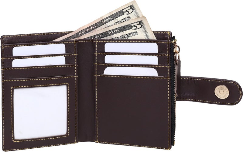 SAMTROH Small Women's Wallet -PU Leather Multi Wallets | Credit Card Holder | Coin Purse Zipper -Small Secure Card Case/Gift Wallet for Women and Girls (Black) - Image 2