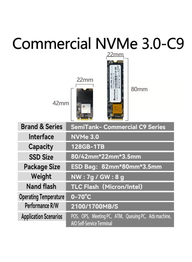 Commercial Grade 2t M2 256g SSD 128g Pcie 512gb NVMe M.2 1tb-Capacity:Gaming NVMe3.0-G9-1TB - Image 2