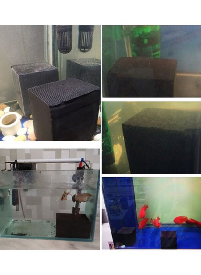 Loquat Water Purifier Aquarium Filter Cleaning Cube Black 10x10x10cm - Image 4