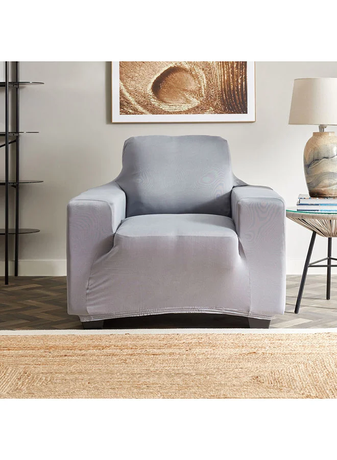 Home Box Squab Solid 1-Seater Sofa Cover 90 x 100 cm