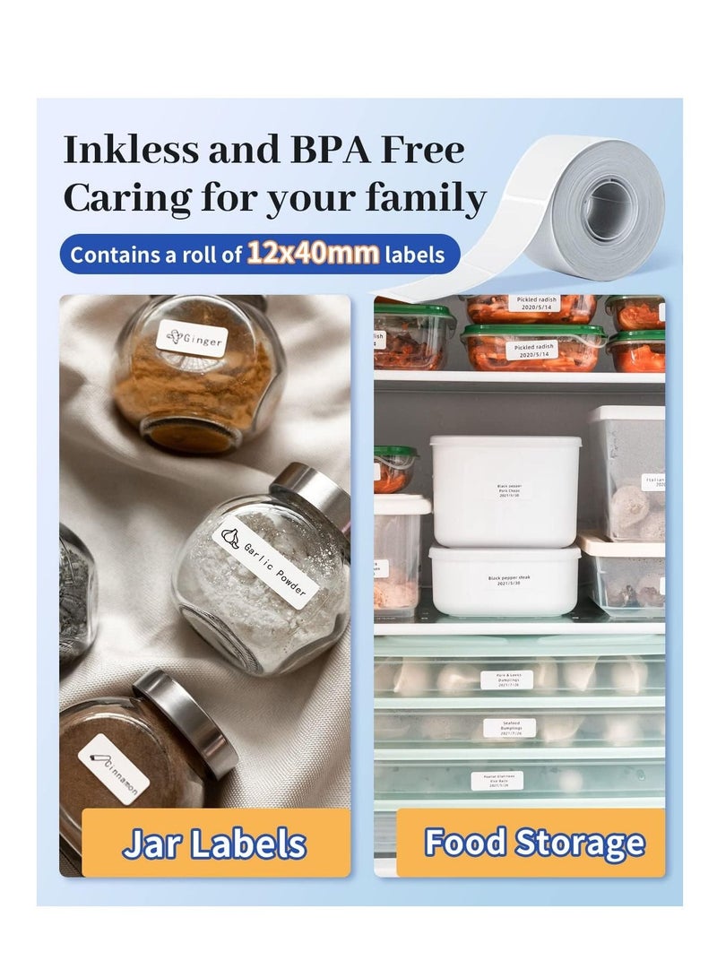 فوميمو صانع الملصقات Q30S Bluetooh آلة صانع الملصقات البسيطة طابعة ملصقات محمولة لتخزين اسم المستند متوافق مع iOS Android White - Image 4