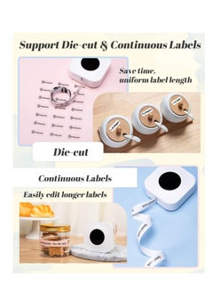 phomemo Label Maker Q30S Bluetooh Mini Label Maker Machine Portable Label Printer for Storage Name Document Label Compatible with iOS Android  White  - Image 3