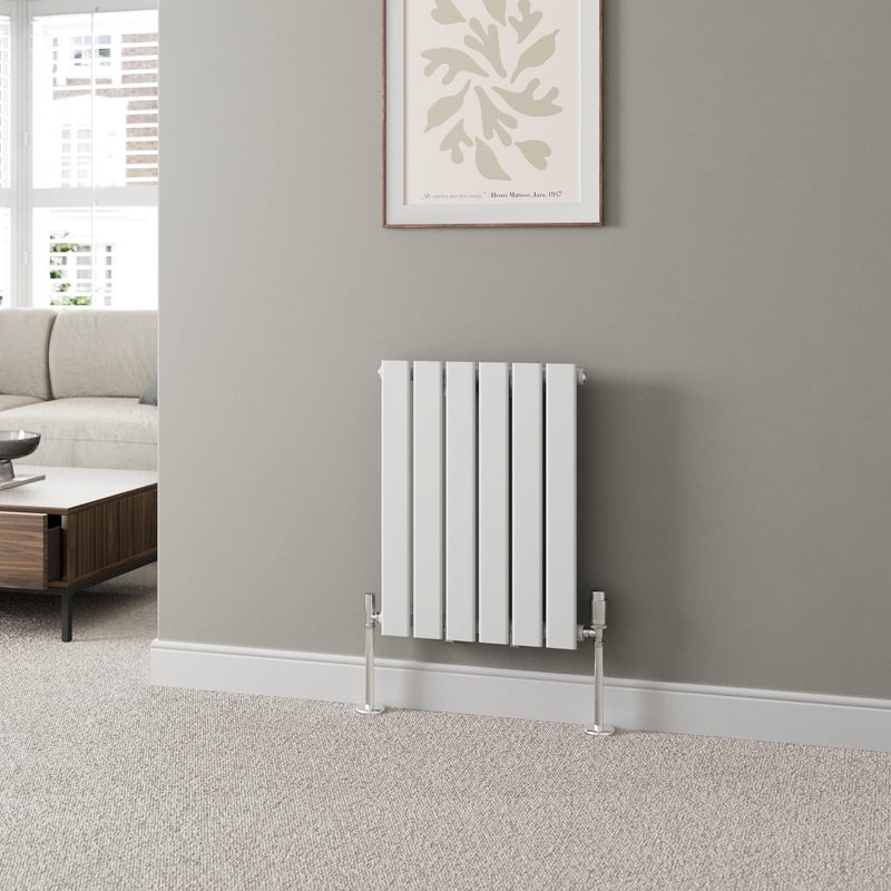 Generic DuraTherm Designer Radiator Horizontal White Flat Panel Rads Single Panel 600x456mm  - Image 1