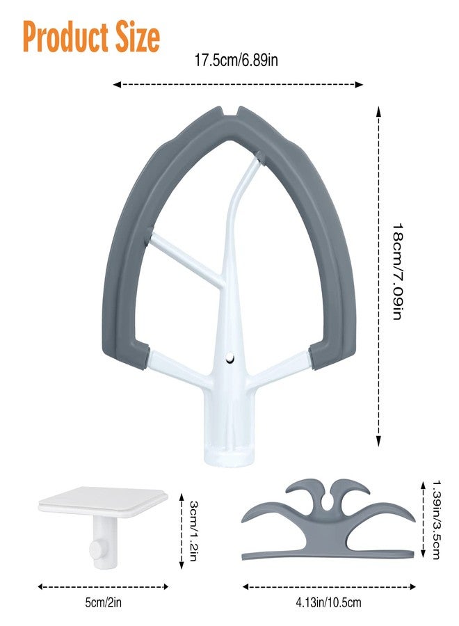 Owowong Flex Edge Beater for KitchenAid 6 QT Bowl-Lift Stand Mixer with 2 Kitchen Accessories, Flat Beater Paddle with Flexible Silicone Edges Bowl Scraper, Kitchen Aid Mixers Accessories - Image 3