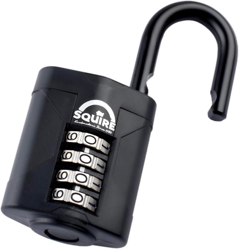 Squire Heavy Duty 4 Wheel Combination Padlock - 50mm Wide, Weatherproof, Alloy Steel - Image 3