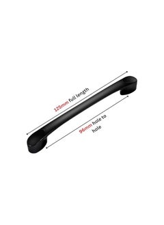 The Bros 10 pack Kitchen cabinet Wardrobe Handles, Black Cabinet Handle | Drawer pulls, Furniture Handle, For Cabinet, cupboard, Drawers and Bathroom Cabinets. (10pc 96mm hole center)  - Image 2