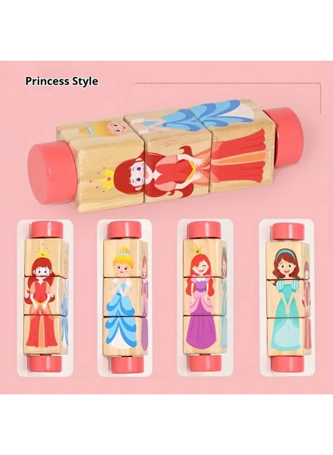 Wooden Animal Rotating Puzzle Blocks Car Toy For Early Education Hand Eye Coordination Training - Image 5