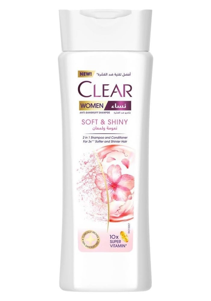 Clear Women Anti-Dandruff Shampoo Soft & Shiny 200ml - Image 1