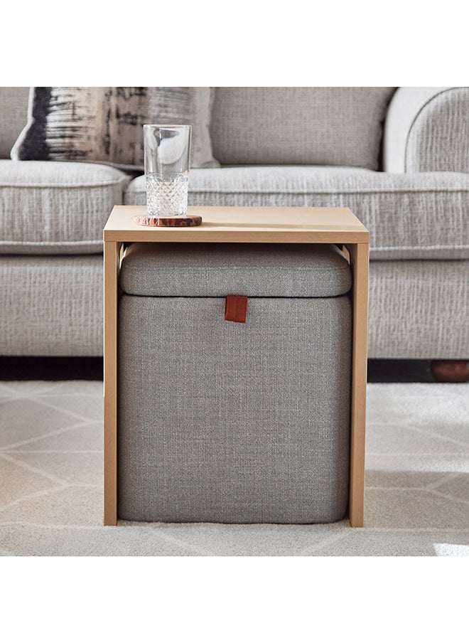 Home Box - Nordica End Table with Storage Ottoman 40 x 46 x 40 cm - Image 1