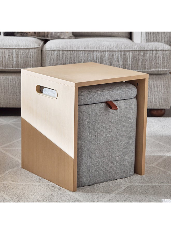 Home Box - Nordica End Table with Storage Ottoman 40 x 46 x 40 cm - Image 1