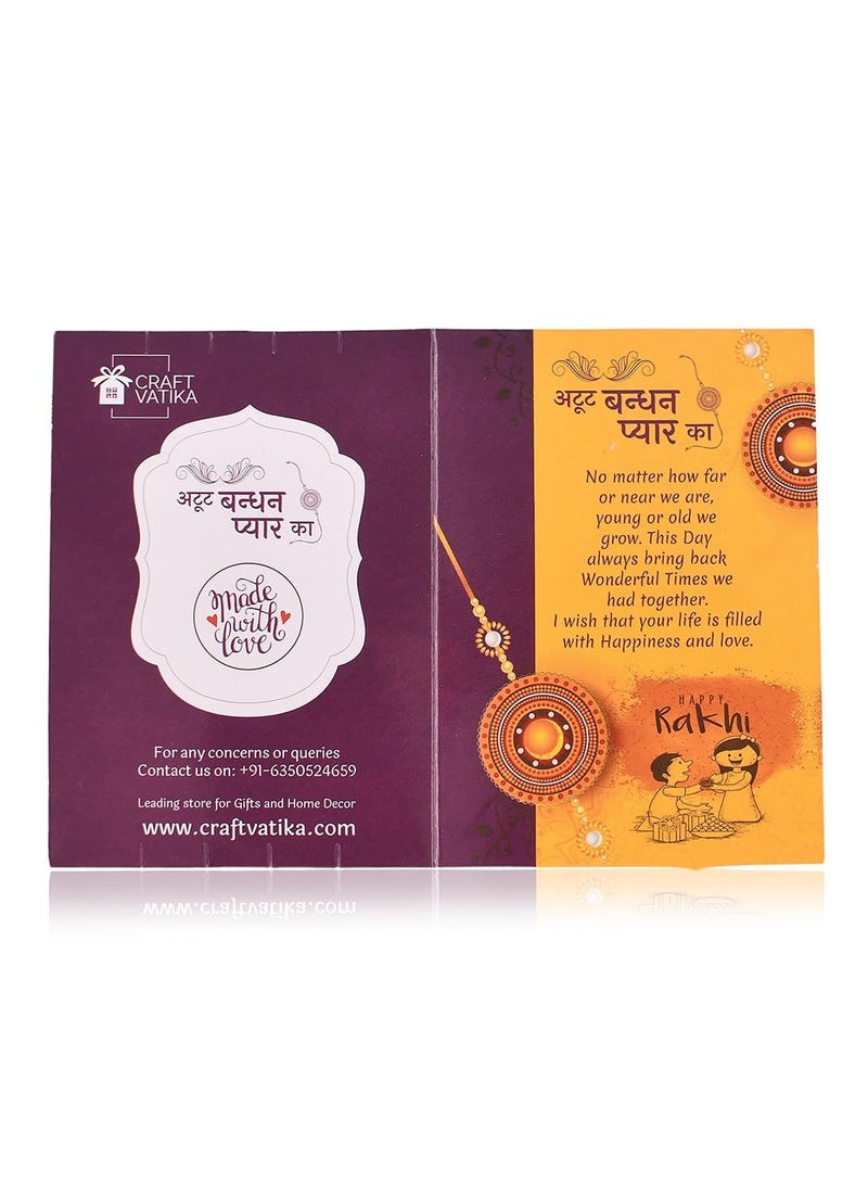 CraftVatika Rakhi for Brother Puja Thali Gift Combo Set of 2 Peacock Rakhi for Brother Bhaiya Men Boy with Kumkum Pooja Thali Set Rakhis for Brother - Image 4