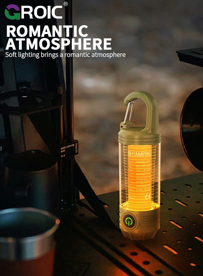 GROIC Multifunctional Flashlight Camping Light, Camping Lights, Camping LED Lamp, 3 Lighting Colors - Waterproof Tent Lamp with 2 Adjustable Flashlight Modes for Hiking, Fishing, and Outdoor Camping - Image 3