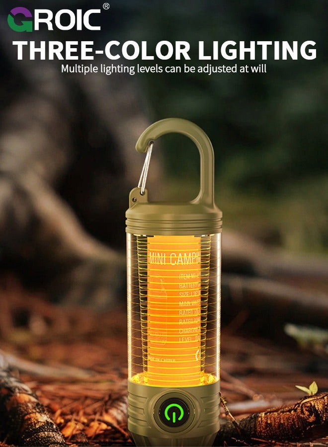 GROIC Multifunctional Flashlight Camping Light, Camping Lights, Camping LED Lamp, 3 Lighting Colors - Waterproof Tent Lamp with 2 Adjustable Flashlight Modes for Hiking, Fishing, and Outdoor Camping - Image 4