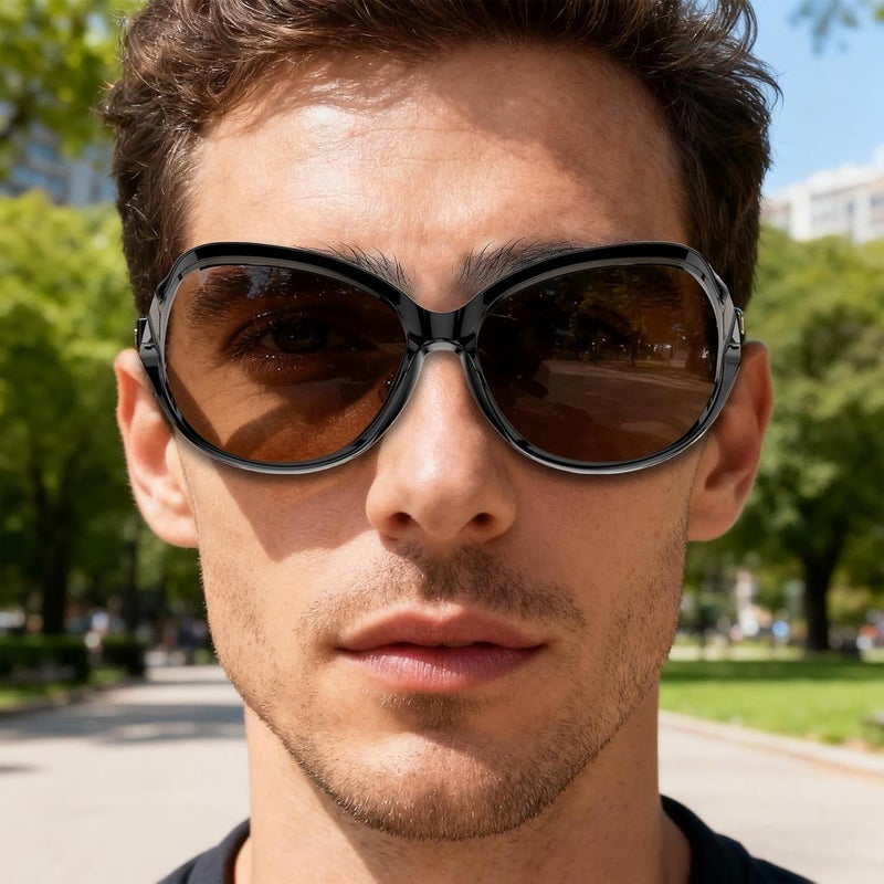 Smart Translation Glasses - Wireless Sunglasses,Smart Audio Glasses with Noise-Canceling Microphone,for Calling Men Driving Meeting Travel Sports Game Game - Image 3