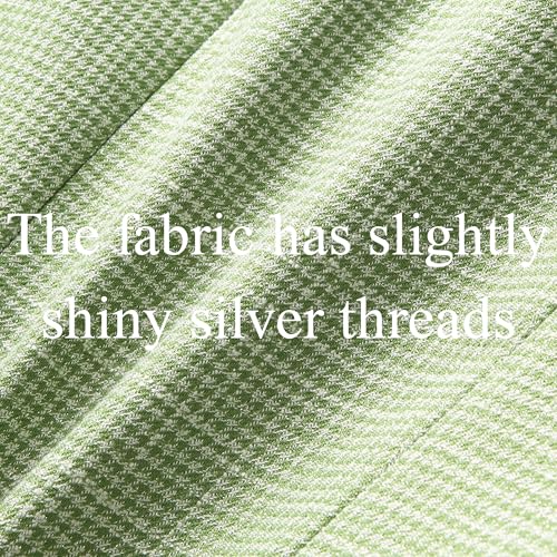 TRONSTORE Women's Suit 2 Piece Set Business Pants Suit for Women Pinstripe Houndstooth Blazer Green L - Image 2