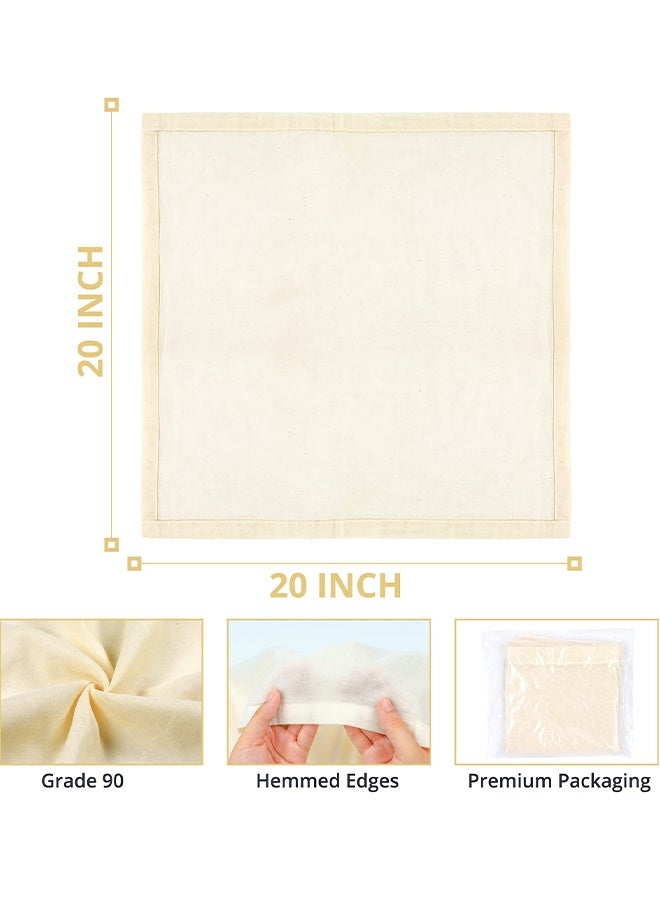 هابي دي 1 قطعة من القماش القطني ، الصف 90 - للطبخ ، التصفية ، صنع الجبن ، القهوة الباردة ، شاش غير مبيض 100٪ قابل لإعادة الاستخدام ، أقمشة جبنة من القطن الخالص فائقة النعومة (50 * 50 سم) - Image 4