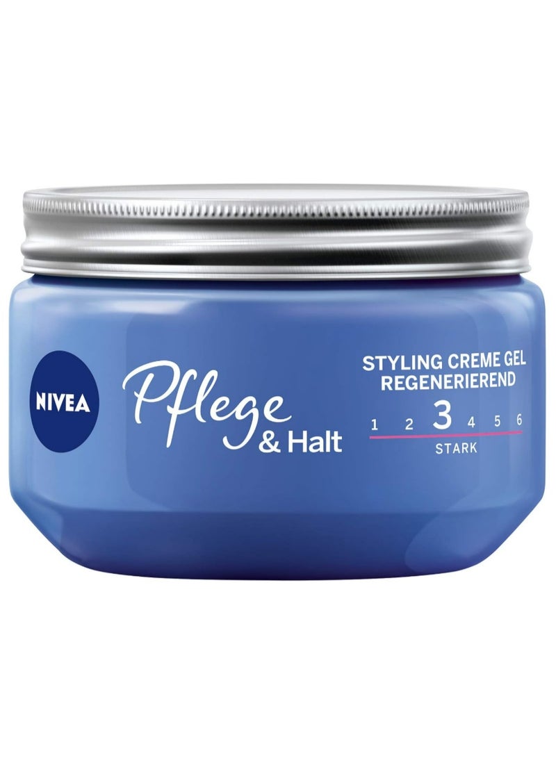 NIVEA MEN NIVEA Care + Hold Cream Gel 150ml, Strong & Flexible Hold Hair Styling Gel, For All Hair Types, With Panthenol & Vitamin B3 - Image 1