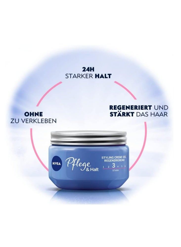 NIVEA MEN NIVEA Care + Hold Cream Gel 150ml, Strong & Flexible Hold Hair Styling Gel, For All Hair Types, With Panthenol & Vitamin B3 - Image 3