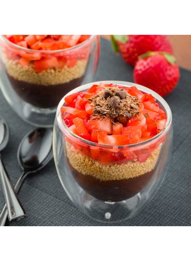 Restaurantware كؤوس موس زجاجية سعة 3 أونصات من فورما، 10 كؤوس تريفل مزدوجة الجدار - لا تتشقق، قابلة لإعادة الاستخدام، كؤوس زجاجية شفافة للحلويات، حافة مدورة، للمقبلات الصغيرة أو الحلويات - Image 3