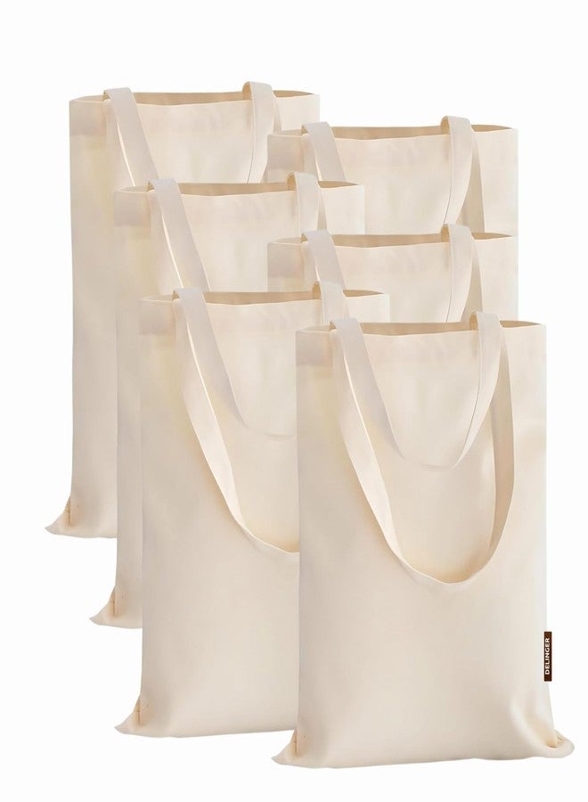 DELINGER 14x16 Inch Canvas Cotton Tote Bag 350 gsm - Reusable Shopping & Carry Bag for Custom Printing, Multiple Sizes, Long Handles, 100% Natural Fabric (6, 14x16) - Image 1