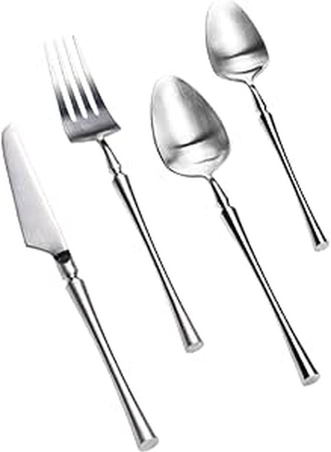 304 Stainless Steel 4Pcs Western Knife Fork Spoon Set Thickened Flatware Dining Tableware - Image 1