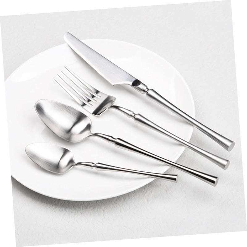 304 Stainless Steel 4Pcs Western Knife Fork Spoon Set Thickened Flatware Dining Tableware - Image 5
