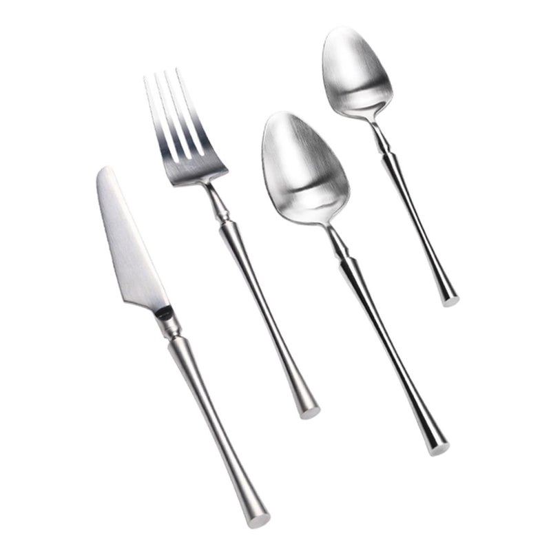 304 Stainless Steel 4Pcs Western Knife Fork Spoon Set Thickened Flatware Dining Tableware - Image 2