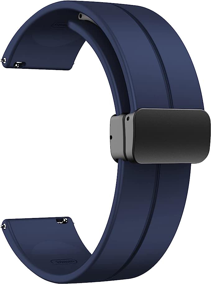 Printme 22 mm Silicone Magnetic Watch Straps Belt Band Compatible with Noise ColorFit Ultra/Ultra 2, Pro 3, Active/GPS, Buzz, Core, Nav & Nav+, Endure Smartwatch Straps, (Blue) - Image 1