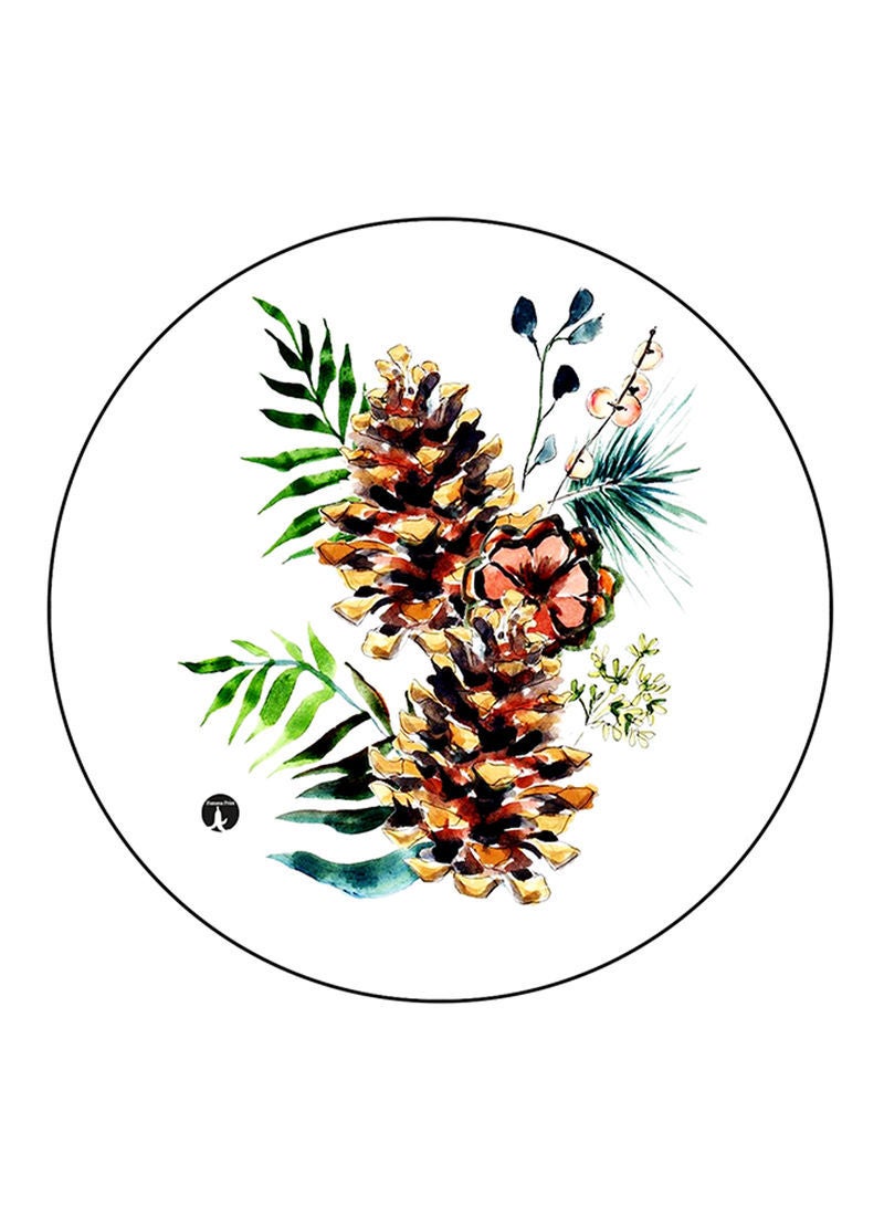 RKN Plants Printed Round Pin Badge Multicolour - Image 2