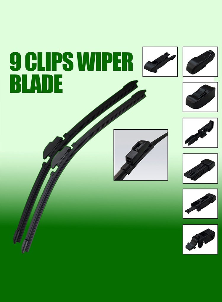 مستر سمارت شفرات مساحات الزجاج الأمامي العالمية ذات 9 مشابك، تصميم زجاجي مقاوم للخدش، مجموعة من قطعتين - Image 5