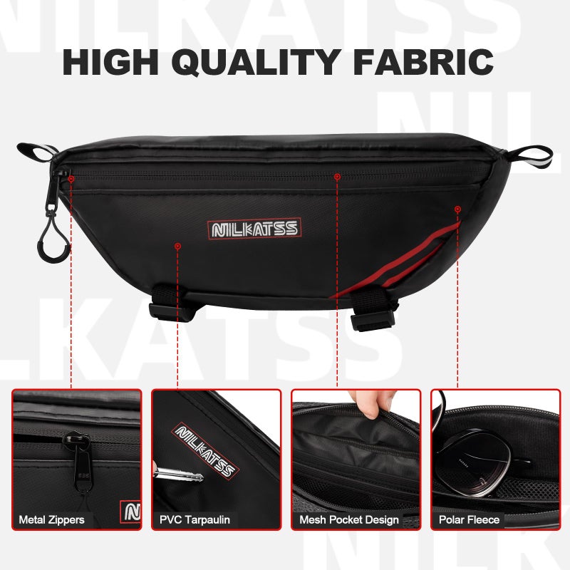 Nilkatss Dirt Bike Handlebar Bag - Waterproof & Durable Motorbike Tool Bags, Fits Light Bee Sur Ron S/X/ X160/ X260 Segway Talaria Sting, Secure Storage for Keys, Wallet & Phone - Image 4