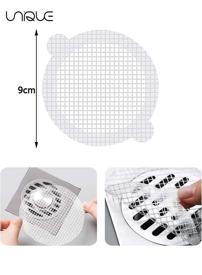 Unique 20 Pcs Disposable Shower Drain Hair Catcher Stickers - Shower Drain Dog Hair Catcher Cover Suit for Showers - Bathroom/Bathtub/Kitchen Mesh Stickers - Mesh Filter Sink Strainer Sticker - Image 2