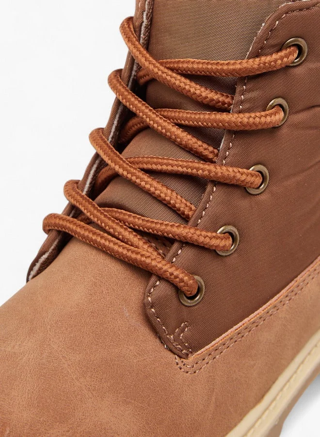 لي كوبر أحذية بوت للأولاد بكعب صلب وإغلاق بسحاب