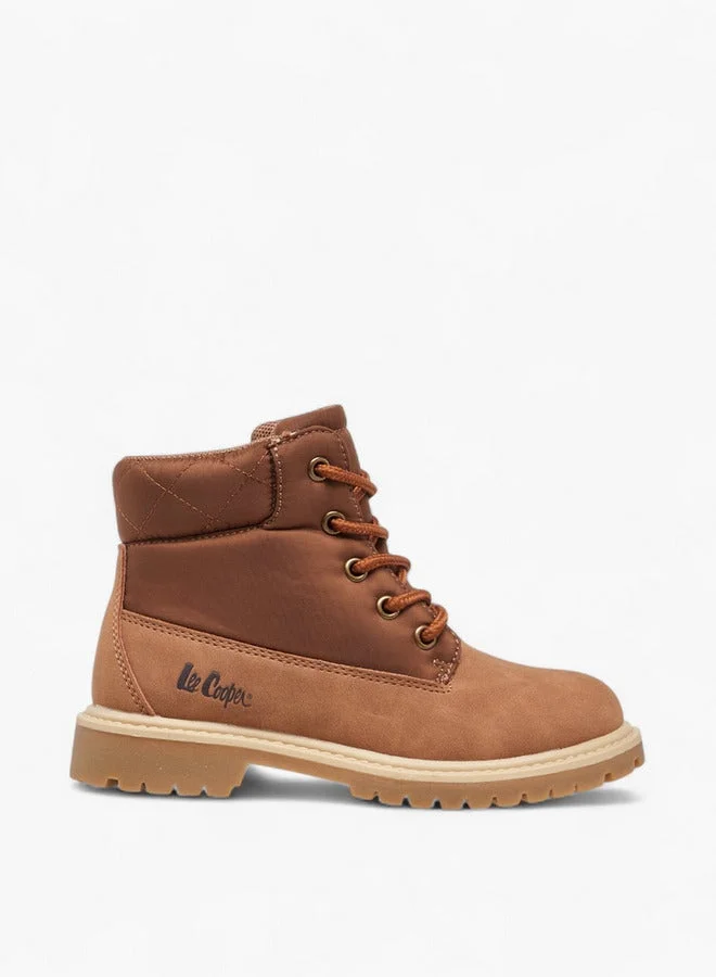Lee Cooper Boys' Solid Ankle Boots with Zip Closure