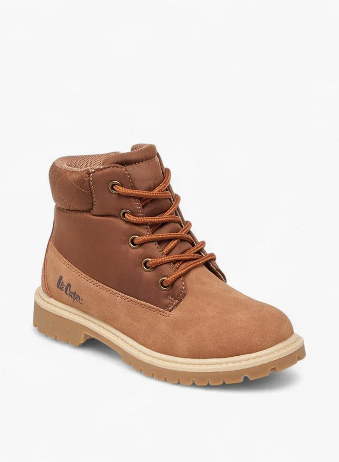 Lee Cooper Boys' Solid Ankle Boots with Zip Closure