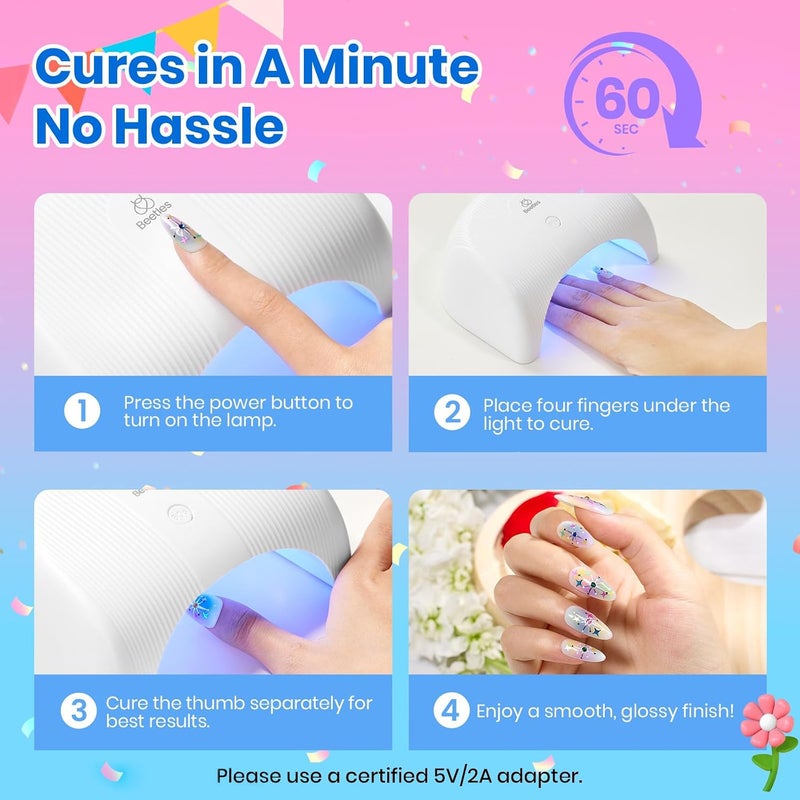 beetles Gel Polish Beetles Gel Nail Polish Kit with U V Light - 80Pcs Color Enchantment 55 Colors Gel Polish Starter Kit with Base Top Coat DIY Nails Supply Stickers Manicure Tools Christmas Gift for Women Teens Girls Gulf approved global quality - Image 4