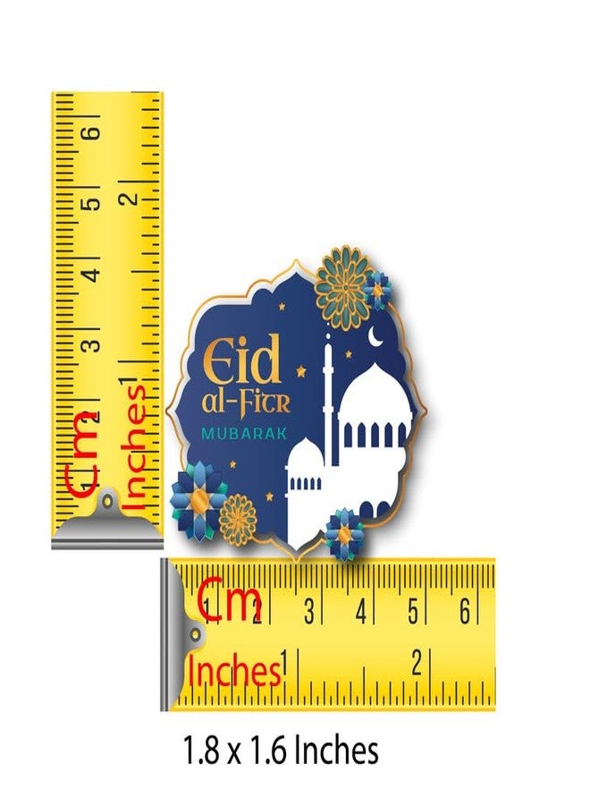 D2C Eid Mubarak Gift Wrap Sticker | Gift Wrapping Supply |3 designs | MultiColor | Size : 1.8 * 1.6 inch | Qty :54pc - Image 2