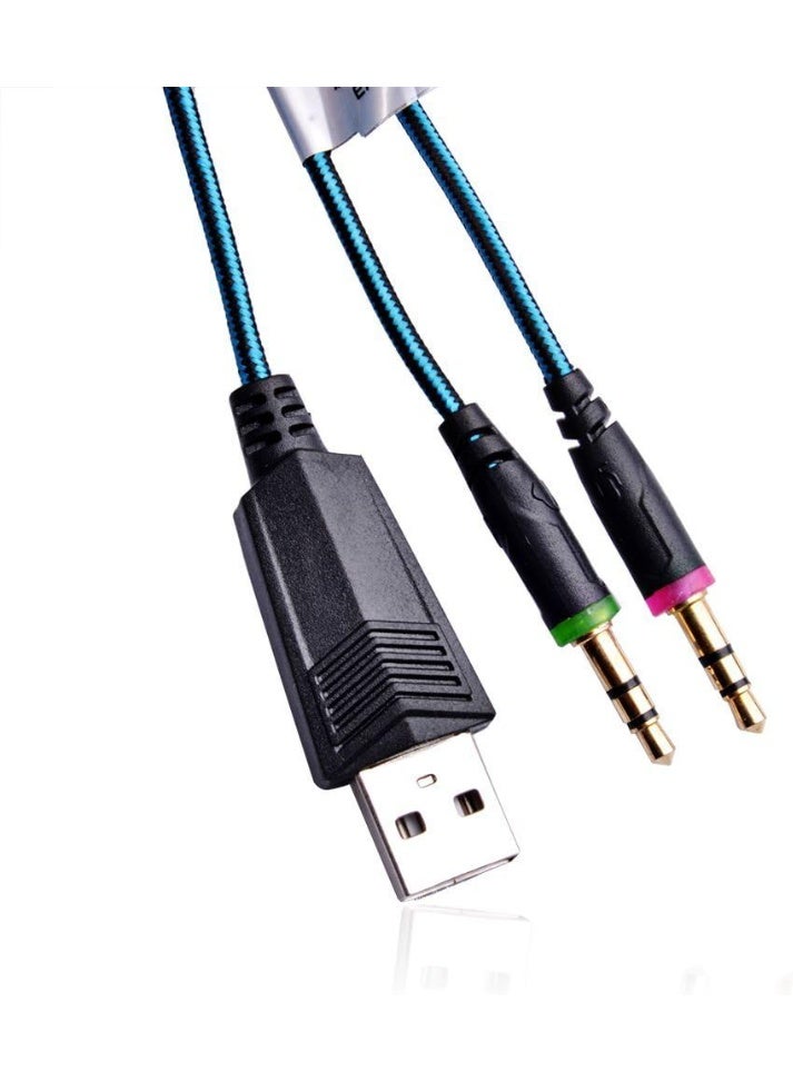 Cosmic Byte KOTION G2000 Gaming Headphone Headset Stereo Bass Over-ear Headband Mic PC Blue - Image 3