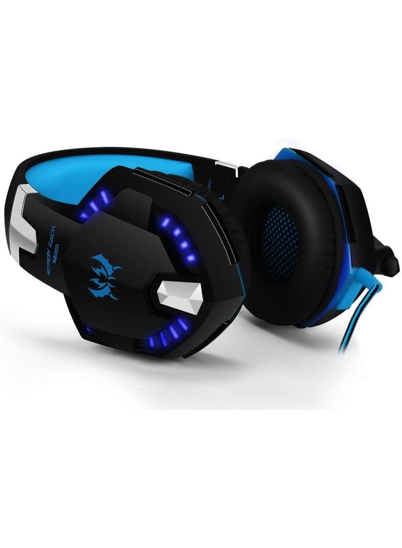 Cosmic Byte KOTION G2000 Gaming Headphone Headset Stereo Bass Over-ear Headband Mic PC Blue - Image 2