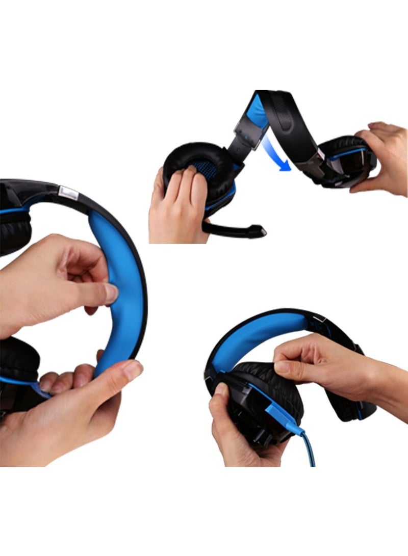 Cosmic Byte KOTION G2000 Gaming Headphone Headset Stereo Bass Over-ear Headband Mic PC Blue - Image 4
