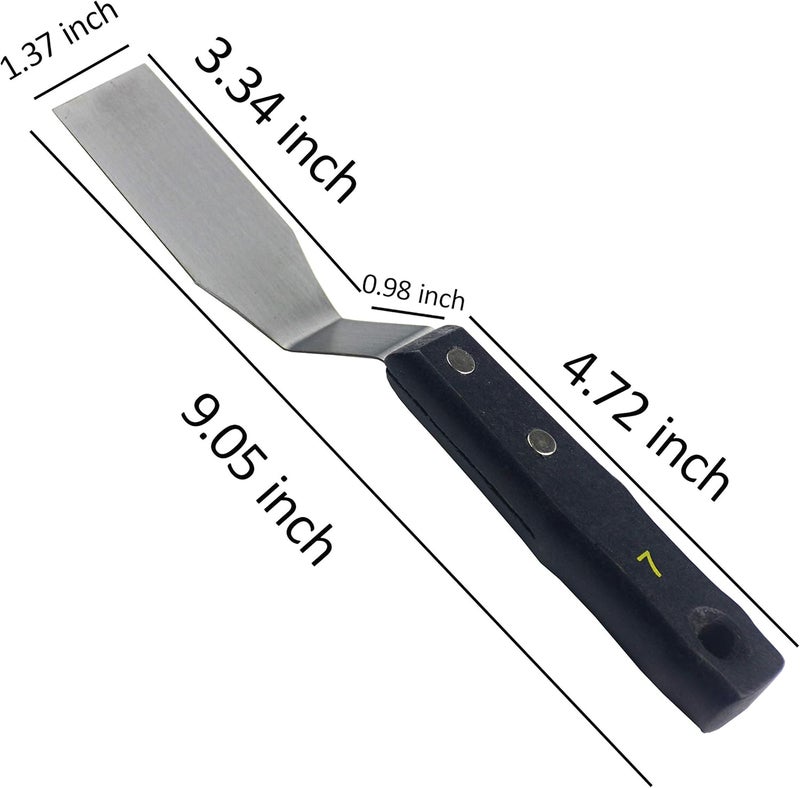 AebDerp Large Painting Knife 5pcs by Acrylic Paint Knife with Stainless Steel Palette Knives for Artist Painting Supply - Image 5