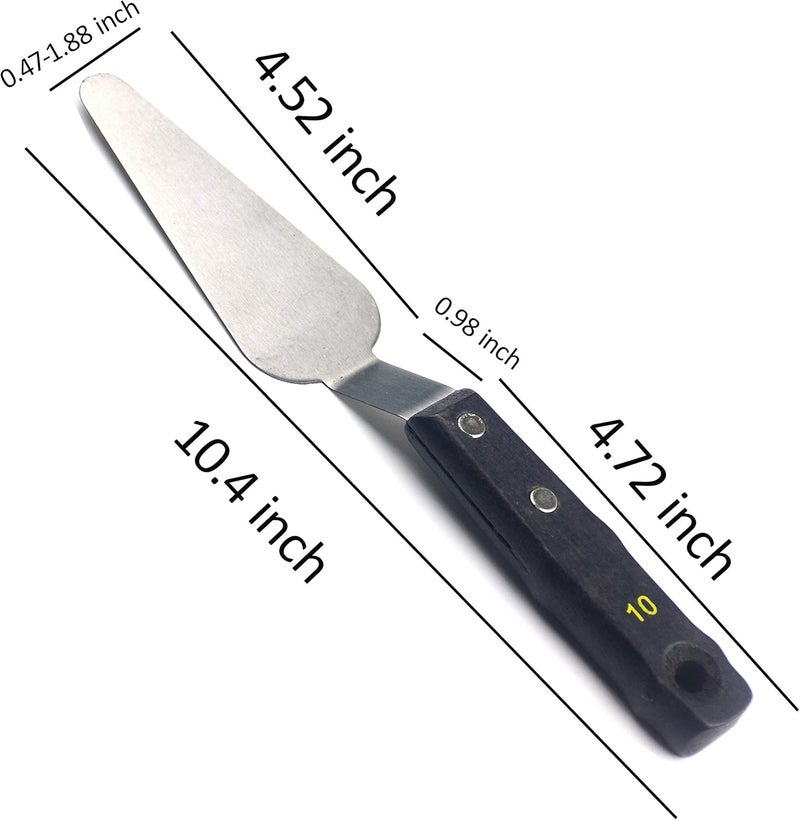 AebDerp Large Painting Knife 5pcs by Acrylic Paint Knife with Stainless Steel Palette Knives for Artist Painting Supply - Image 4