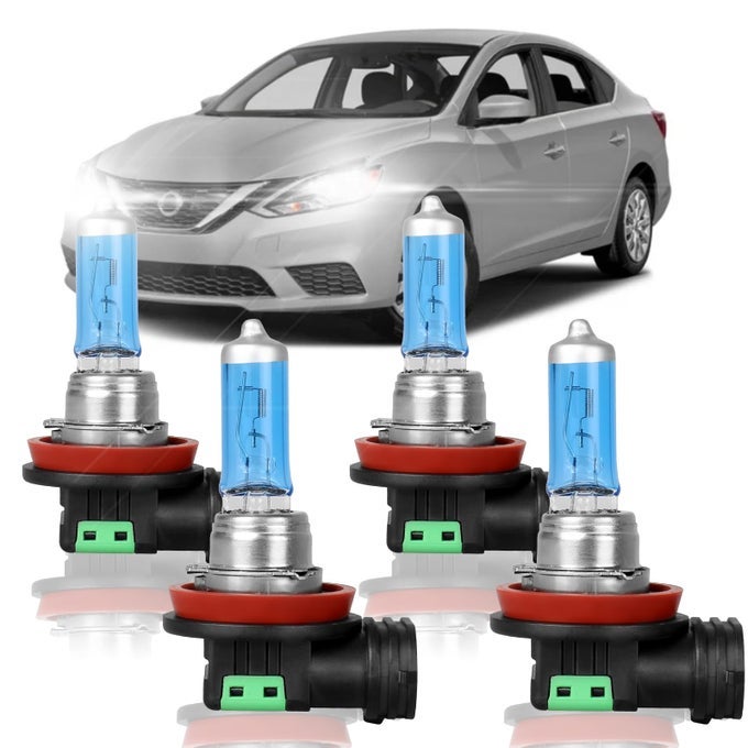 Fit For Nissan Sentra 20132019 Light Bulb High Performance Halogen Headlight Bulbsh11 High Beam H11 Low Headlamp Replacement Bulb Kitpack Of 4