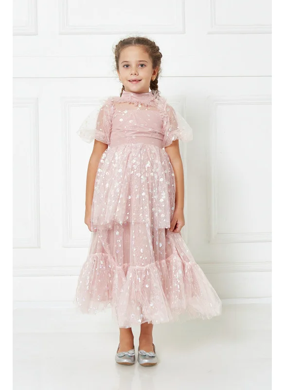 امري Glitter Tulle Frilled Frock