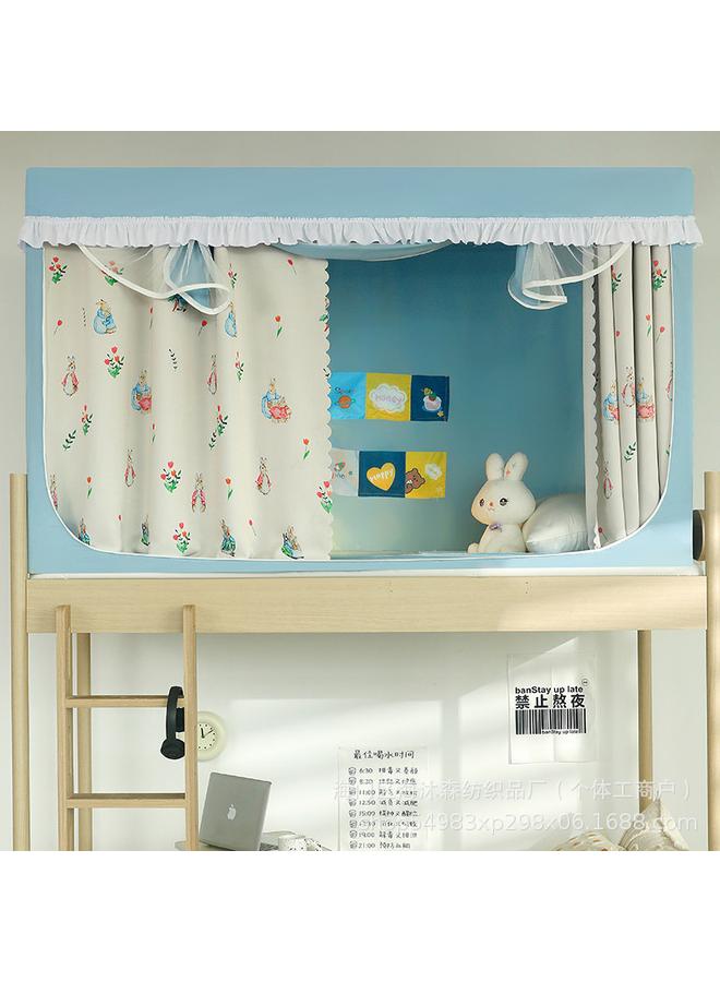 Bluejw 10Y Cross-border College Student Dormitory Mosquito Net Upper And Lower Bed Curtain Integrated Coating Shading Bed Curtain With Bracket Manufacturers - Image 1
