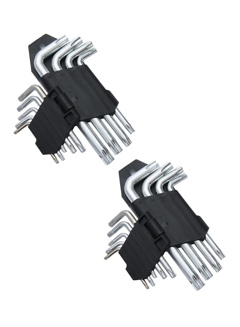 BMB tools Hexagon Wrench Key Set - 2 Packs of 9 Pieces - Hex Key Allen L-shaped Wrench for Furniture Assembly Bike Electronics Repair Home Improvements for Easy Tightening and Loosening Bolts and Nuts  - Image 1
