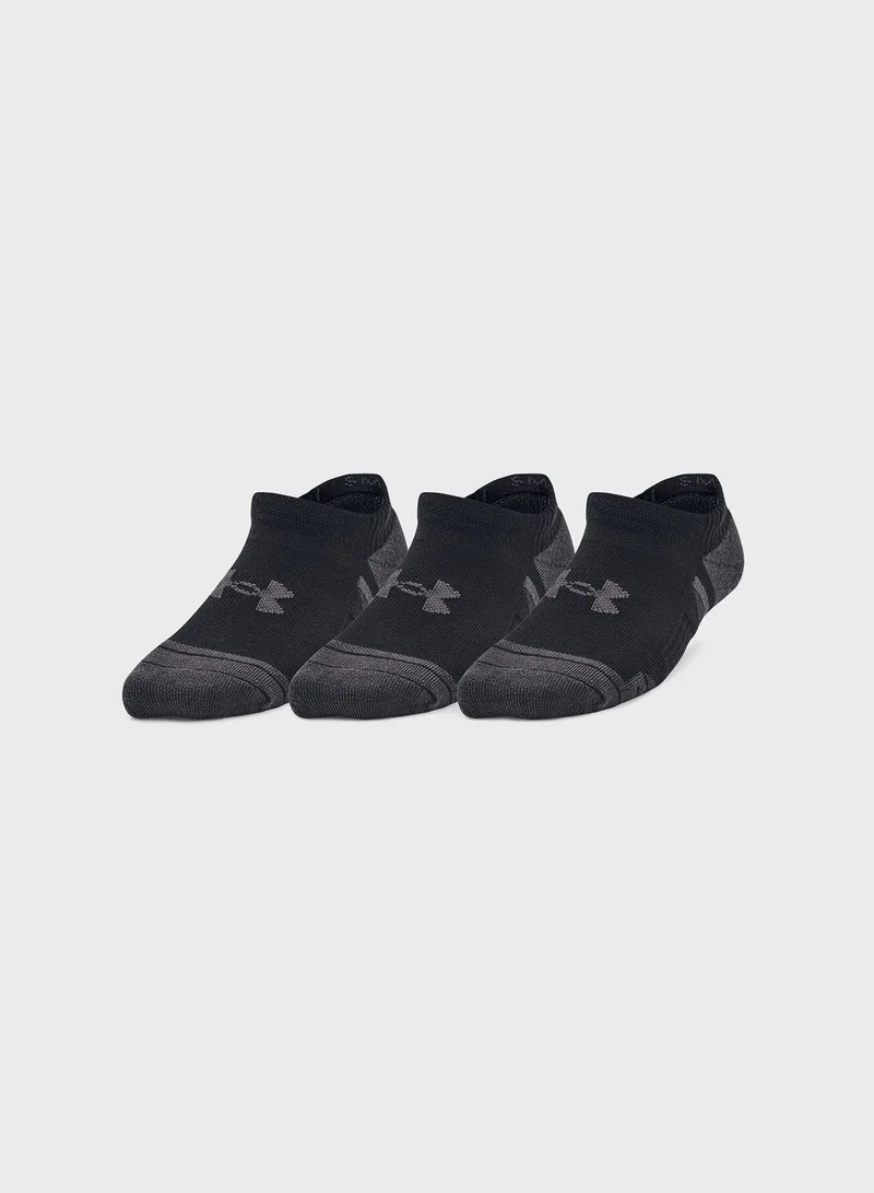UNDER ARMOUR 3 Pack Performance Tech No-Show Socks